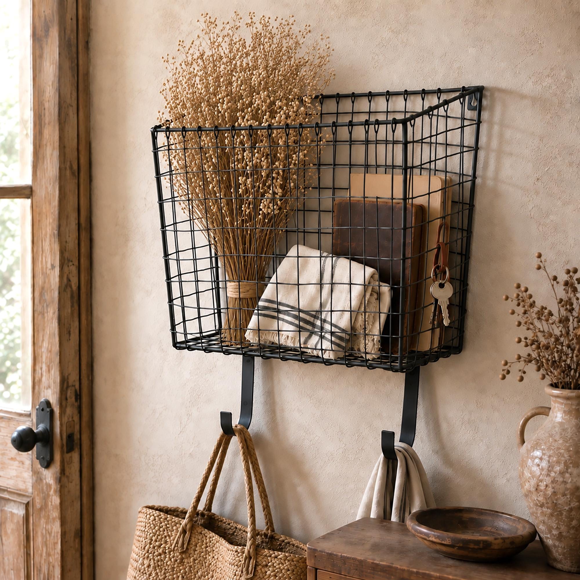 Hanging Vintage Wire Basket - Etsy