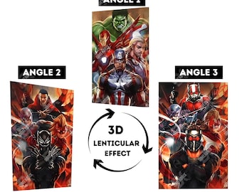 3Dレンチキュラーポスター | | マーベルポスター | アイアンマン、ハルク、キャプテン・アメリカ、ドクター・ストレンジ、ソー、| アベンジャーズ