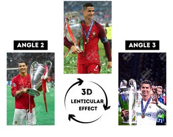 3Dレンチキュラーポスター | クリスティアーノ・ロナウドポスター | サッカーポスター | ウォールアート | ホームデコレーション