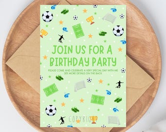 Football Birthday Party Invitation | Kids Sports Invite (Digital Download)