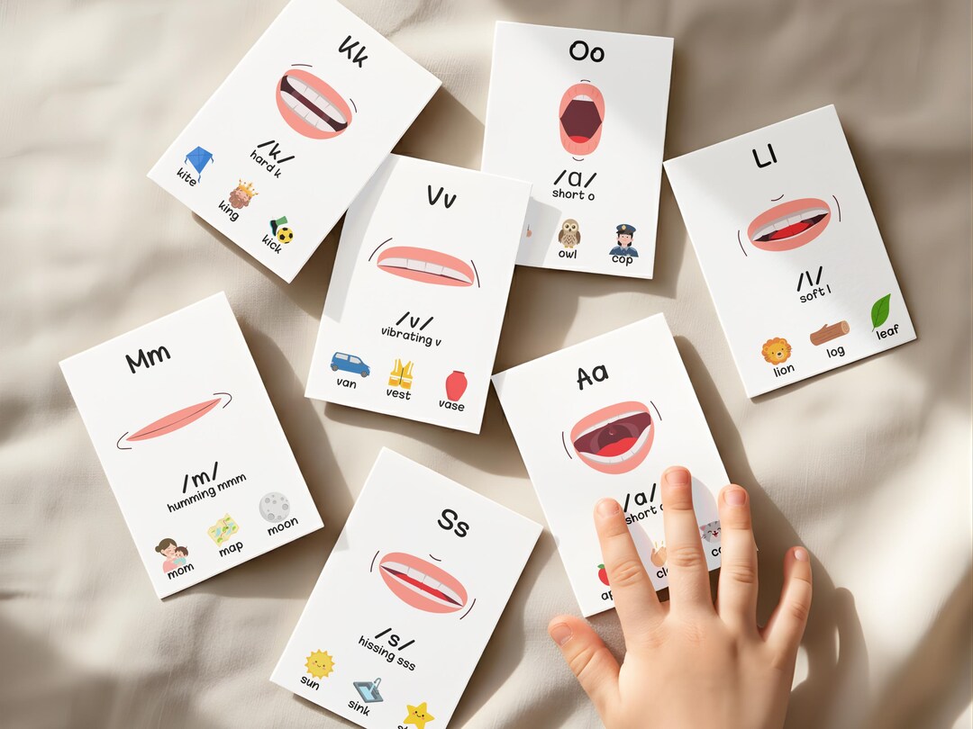 Alphabet Phonics Flashcards, Letter Sound Cards for Early Reading (PDF ...