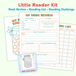 Kids Book Report Printable Bundle | Book Review, Read Log & Reading Challenge for Elementary Students and Early Readers
