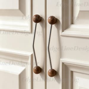 Creative Walnut Wardrobe Pull: Cabinet Drawer Handle