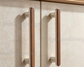 Tirador de armario de nogal: Tirador de madera natural para cajones de armario y zapatero.