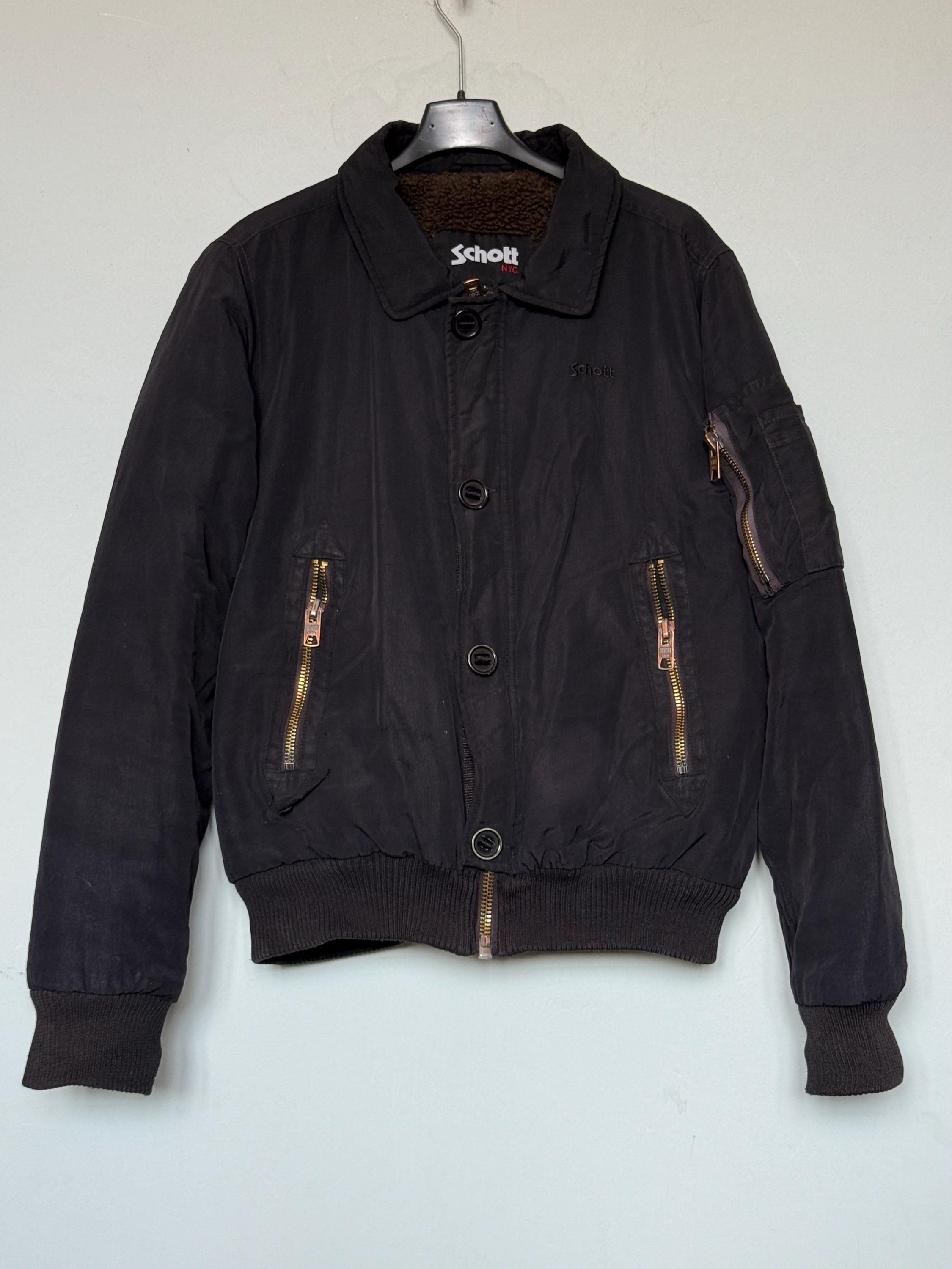 Blouson Cuir Vintage Schott Années 80/90 - Taille M - Noir - Neuf Avec Défauts