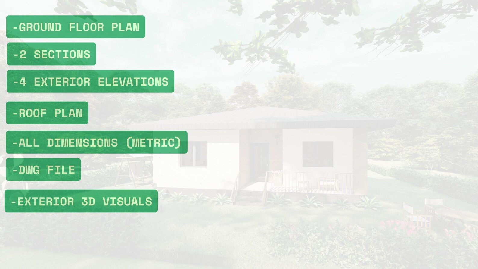 Modern 2 Bedroom House Floor Plan | Digital Download | Architectural ...