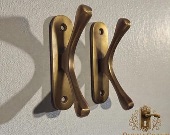 2X große ovale 3,5-Zoll-Messingklampen, schwere nautische Zurrhaken für Boote und Autos, handgefertigte Seilklemmen aus massivem Messing