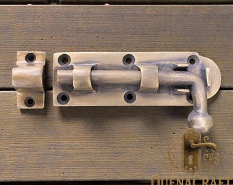 2個入り 3.6インチ ヴィンテージ ソリッドブラス ゲートドアラッチ、金庫ドア用アンティーク スロットラッチロック、装飾用真鍮金具 W.073
