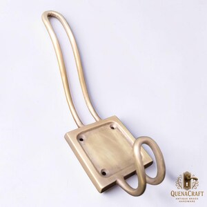 7" Inch Vintage Solid Brass Double Hook Hanger