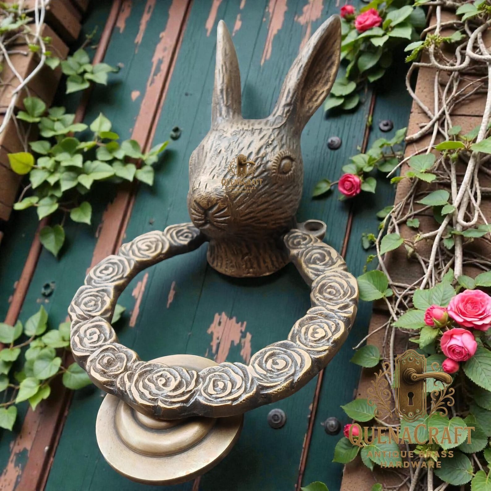 Vintage Solid Brass Bunny Rabbit Door Knocker, Detailed Animal Design ...