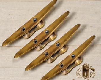 4X 5,51 "Solides Messing Boot Klampen Haken Wandbehang, Retro Nautische Wandhaken für Boot Wohnkultur