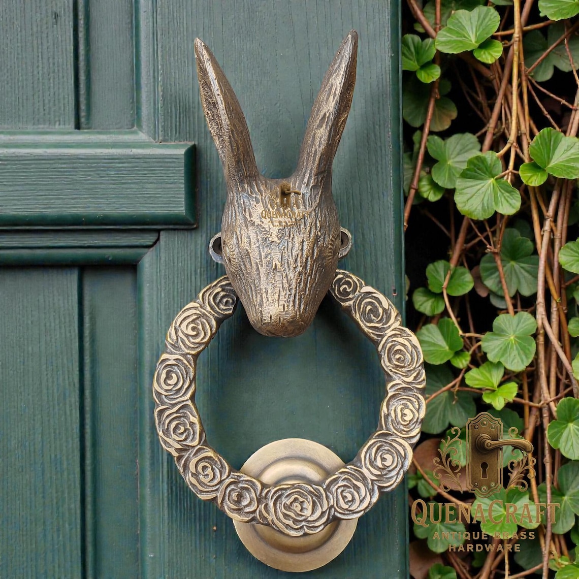 Vintage Solid Brass Bunny Rabbit Door Knocker, Detailed Animal Design ...