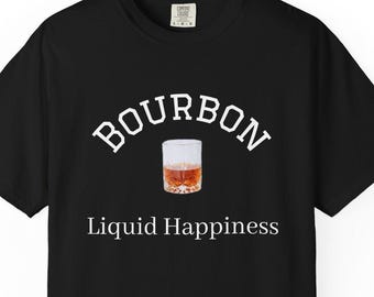 Comfort Colors Bourbon-T-shirt, Liquid Happiness, BBQ-shirt