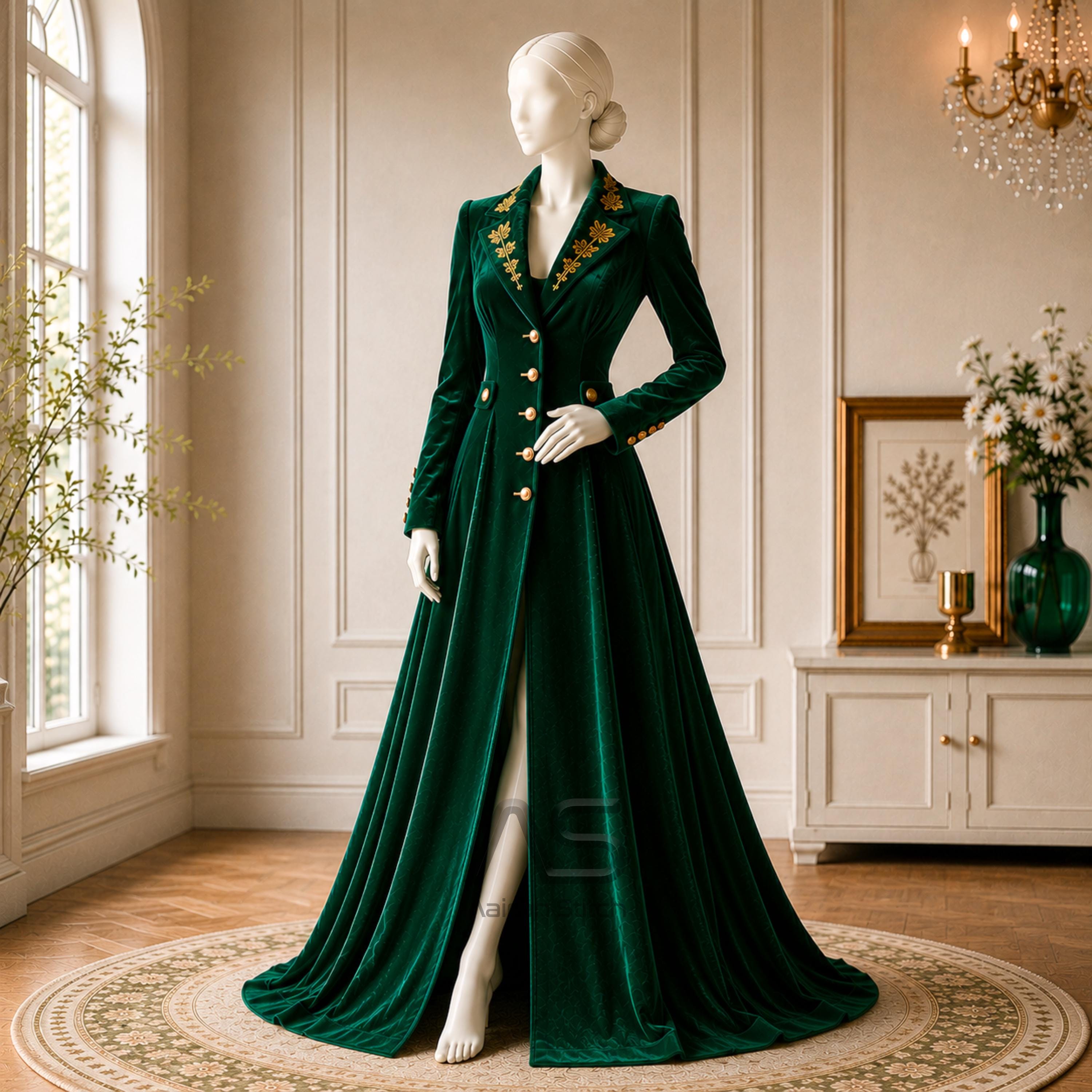 green and gold velvet dress Just A Wish Emerald Green Velvet Dress, Small - The Mint Julep Boutique