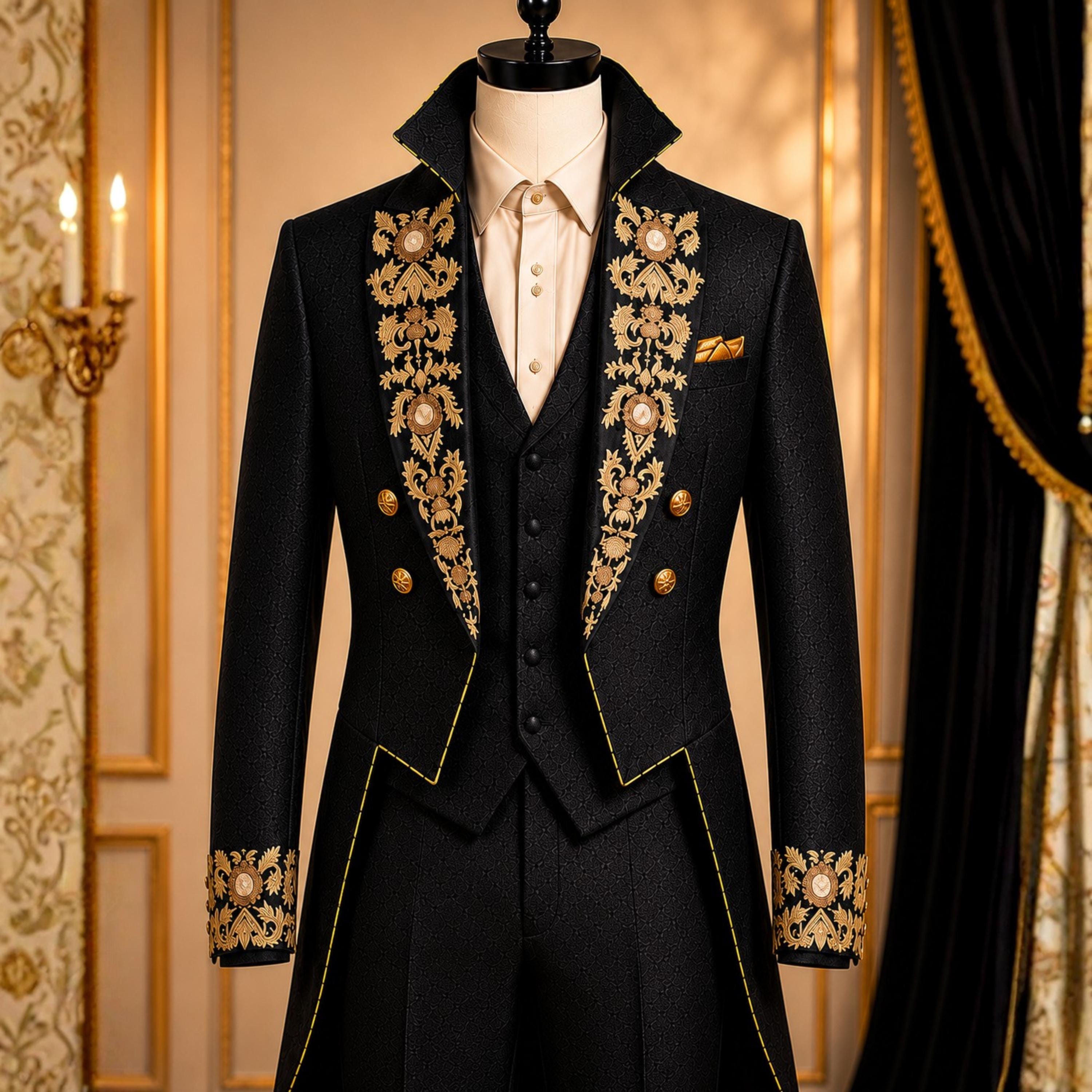 Mens Baroque Military Jacket - Etsy