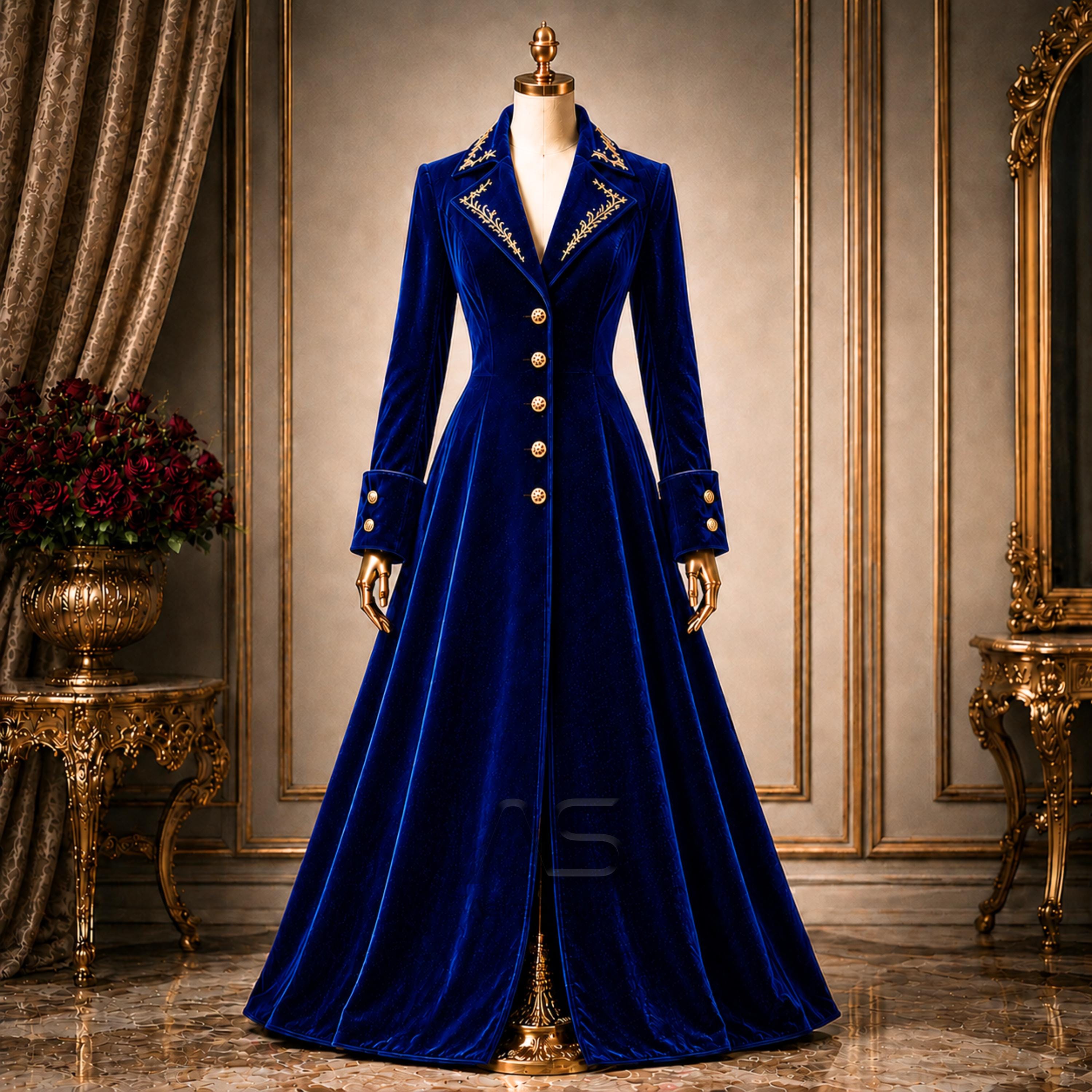 Blue Velvet Renaissance Dress - Etsy