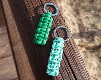 2 porte-clés macramé RoxaPower | Nœud marin classique | Duo d'amitié | Corde verte | Fait main | 12 m