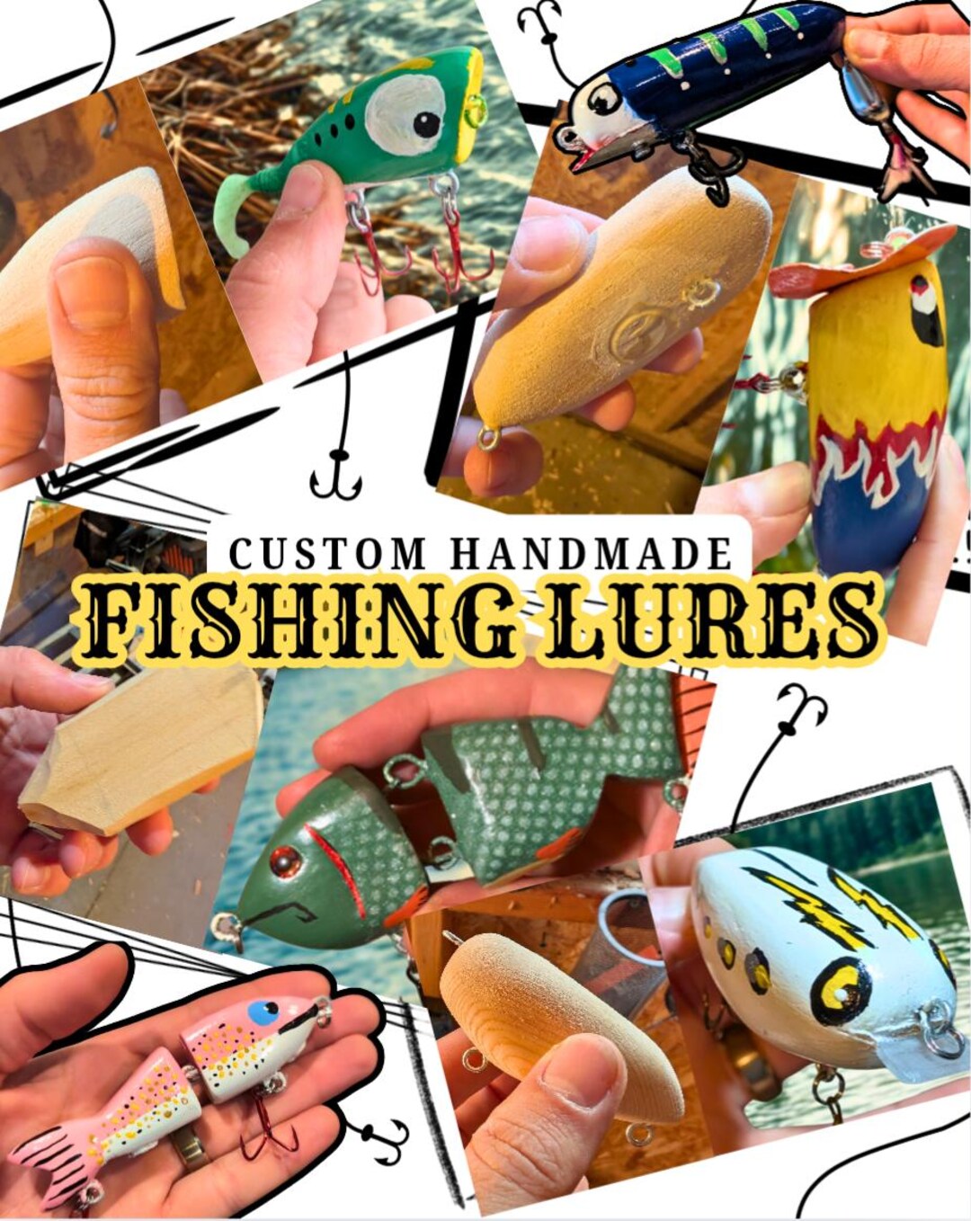 Custom HANDMADE Fishing Lures - Etsy