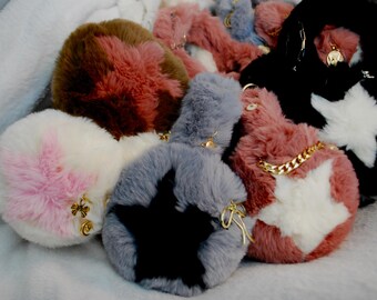 New Totes Vintage Y2K 1990 Genuine Rabbit Fur Earmuffs With  display picture 3