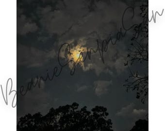 Night Sky Clouds Original Photo Digital Download