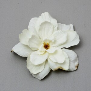 Creamy White Flower - Hair Clip - 1 piece  ----- Side Ponytail Accent - add to jacket or headband