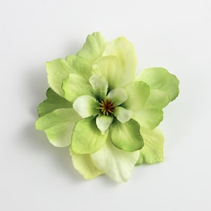 FEW LEFT - Light Green Flower Hair Clip - Small Hair Clip - ONE Piece - Pick Clip Type -Pale Light Lime Green Color accent hairstyles