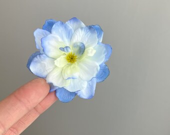 LAST ONE - Light Blue Flower Hair Clip - Small Hair Clip - ONE Piece - pastel sky blue baby blue cream Realistic flower