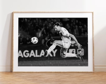 Zlatan Ibrahimović, Swedish Footballer, UEFA, FIFA, Football Player, Black and White Wall Art, Soccer Gift, Sports Poster, Sports Decor