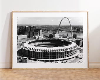 Busch Stadium Poster, St.Louis Cardinals, MLB Stadium Art, Baseball Wall Art, Baseball Fan Gift, Sports Decor, Black and White, Sport Decor