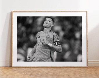 Cristiano Ronaldo, Ronaldo , Black and White Wall Art, Vintage Wall Art, Photograph Prints, FIFA Poster, Sports Bedroom Posters, Soccer Gift
