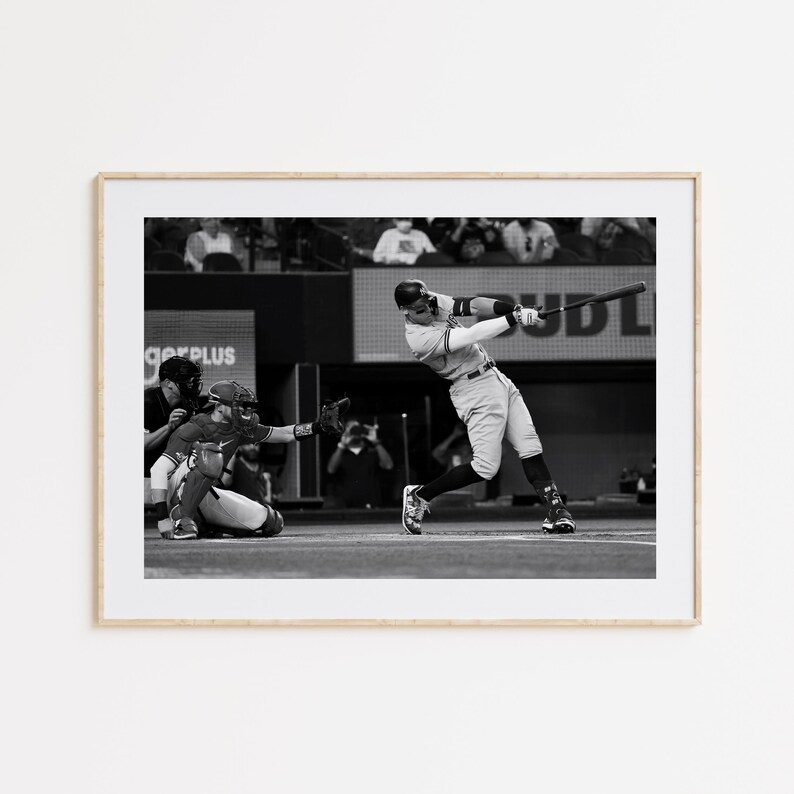 Aaron Judge Poster, New York Yankees , MLB Poster, MVP, Fan Print, Black and White Wall Art, Sport Poster, Photograph Prints, Baseball Gift image 4