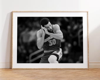 Stephen Curry Poster, NBA Scoring Champion, Black and White Wall Art,Vintage Wall Art,Photograph Prints, Home Decor,Basketball Gift,NBA Fans