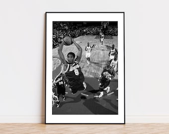 Kobe Bryant, Los Angeles Lakers, All-Star Player,Black and White Wall Art,Vintage Wall Art, Photograph Prints,Basketball Gift, Fan, NBA Fans