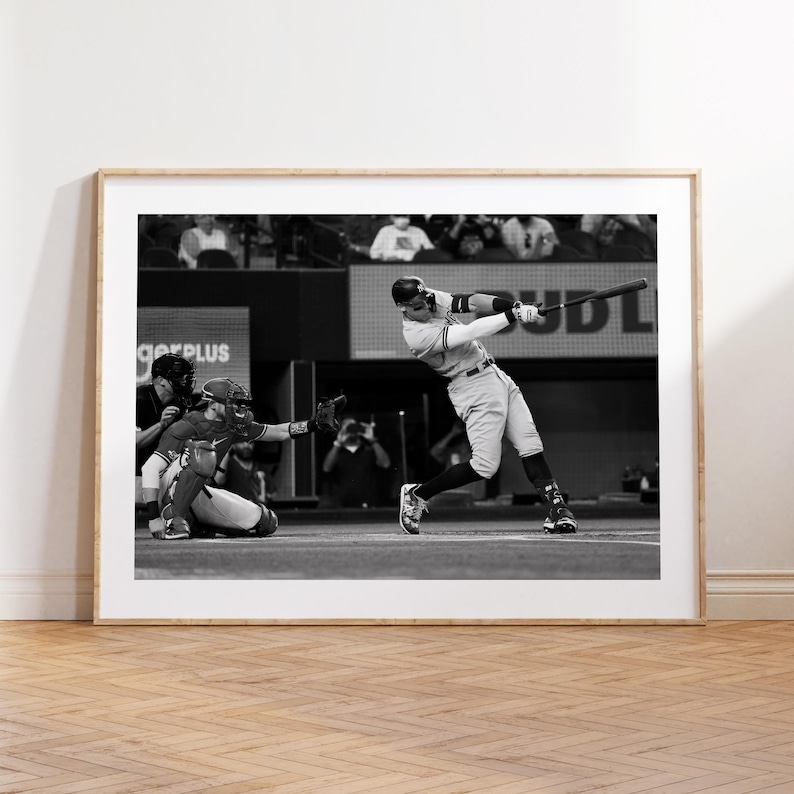 Aaron Judge Poster, New York Yankees , MLB Poster, MVP, Fan Print, Black and White Wall Art, Sport Poster, Photograph Prints, Baseball Gift image 1