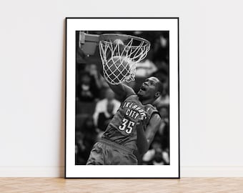 Kevin Durant Poster, KD Poster, All-Star Player, Black and White Wall Art, Vintage Wall Art, Photograph Prints,Basketball Gift, Fan,NBA Fans