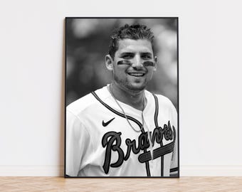 Austin Riley Poster, American Baseball Player, Fan Print, Black and White Wall Art, Sport Poster, Photograph Prints,American Baseball Gift