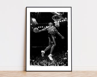 Vince Carter, Half Man, Air Canada, All-NBA, Black and White Wall Art, All-Star, All-NBA, Photograph Prints,Basketball Gift, Fan, NBA Fans