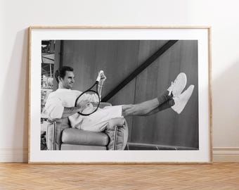 Roger Federer Print, Federer, Swiss Tennis, Black and White Wall Art,Photograph Prints,Tennis Gift, ATP Fans, Sport Gift,Sport Bedroom Decor