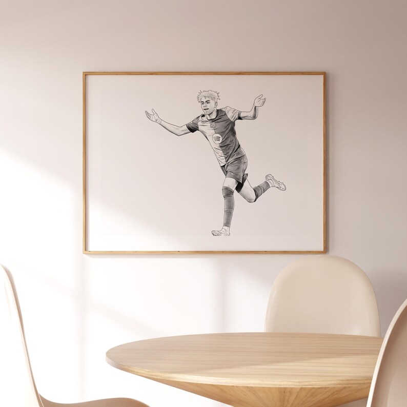 Yamal Rasmlar Lamine Yamal Poster, Yamal Print, Soccer Gifts, Sports Poster, Football ...