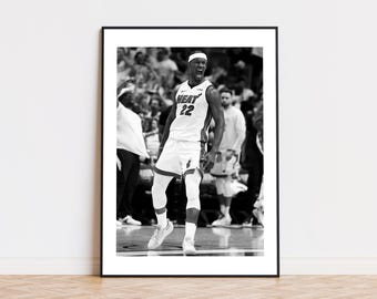 Jimmy Butler Print, Jimmy Buckets,  All-NBA, Black and White Wall Art, Vintage Wall Art, Photograph Prints,Basketball Gift, Fan, NBA Fans