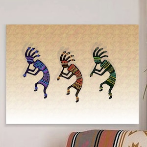 Hopi Dancers Wall Art Cotton Giclee canvas wrap