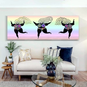Goddess Beach Art tropical Cotton Giclee canvas wrap