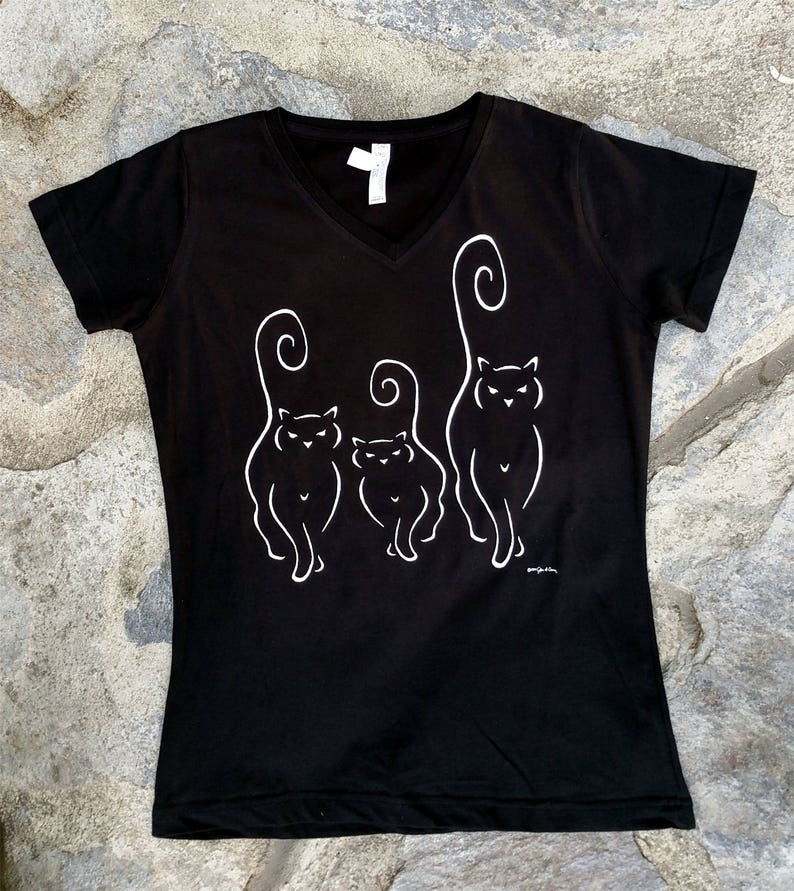 Cool Cats Cat Art Cats T Shirt Cat Shirt Cats Tails Etsy