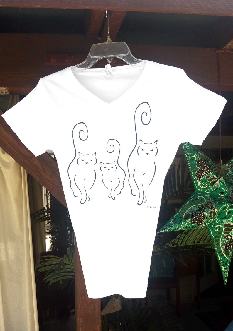Cool Cats Cat Art Cats T Shirt Cat Shirt Cats Tails Etsy