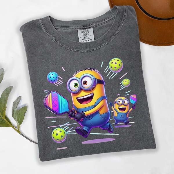 Cute Pickleball Shirt, Neon Sports Graphic Tee, Theme Park Vacation Fun Family Pickleball Gift,Funny Yellow Crew Colorful Paddle Game Shirt