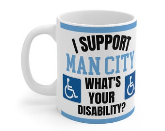 Manchas City Tasse: Lustige Fußball Fan Kaffeetasse (11 Unzen)