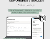 Notion Habit Tracker | Minimal Routine Planner| Template | Digital Download - GERMAN