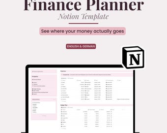 Notion Finance Planner | Budget & Expense Tracker | Personal Finance | English + German | Download