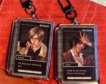 Resident Evil4 Remake-sleutelhangers | Leon Kennedy | Luis Serra|  Albert Wesker | Luis en Leon fanmerch RE4 bijpassende sleutelhanger| Cadeau voor RE-fans