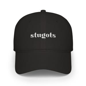 Stugots Black Baseball Cap | Funny Italian Baseball Cap | Funny Italian American Gift | Italian Humor Hat | Italian Slang Gift